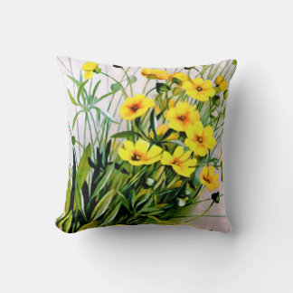 Beautiful Yellow Flowers Throw Pillow