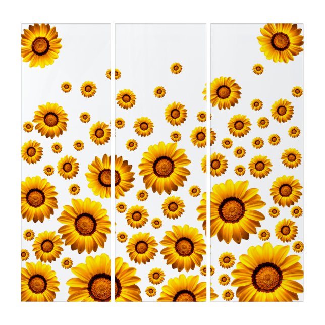 Beautiful yellow flowers   triptych (Front)