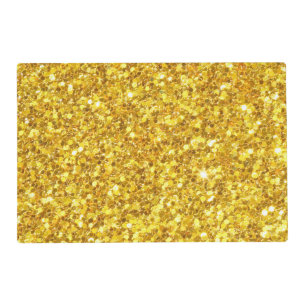 Beautiful Yellow Glistering Pattern Placemat