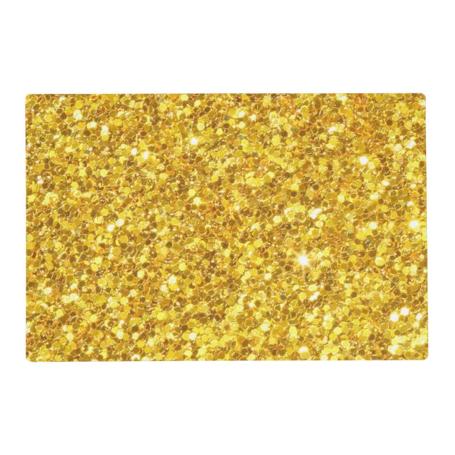 Beautiful Yellow Glistering Pattern Placemat (Front)