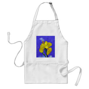 Beautiful yellow iris flower adult apron