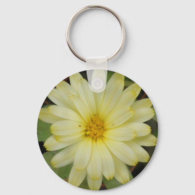 Beautiful Yellow Marigold Keychain (Front)