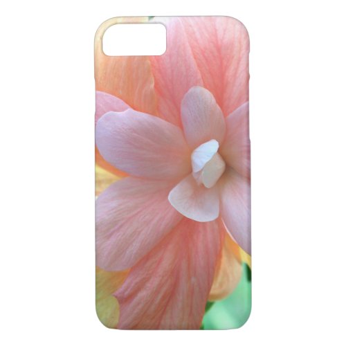 Beautiful Yellow Orange  Pink Hibiscus Flower iPhone 87 Case
