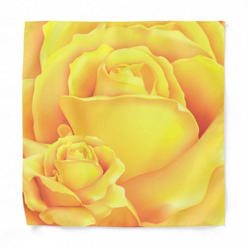 Beautiful Yellow Rose Bandana