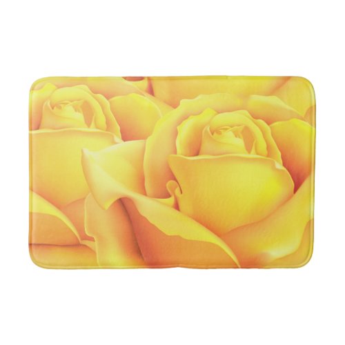 Beautiful Yellow Rose Bath Mat