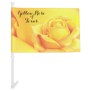 Beautiful Yellow Rose Car Flag