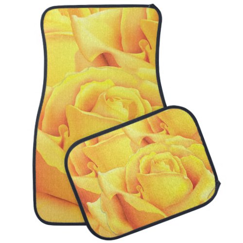 Beautiful Yellow Rose Car Floor Mat
