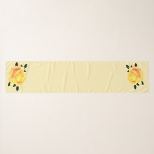 Beautiful Yellow Rose Chiffon Scarf