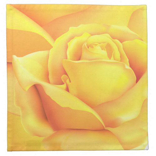 Beautiful Yellow Rose Cloth Napkin