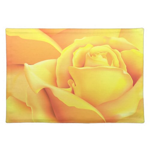 Beautiful Yellow Rose Cloth Placemat