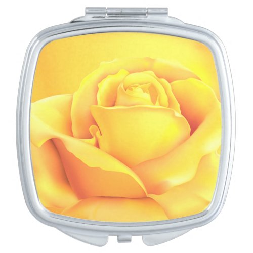 Beautiful Yellow Rose Compact Mirror