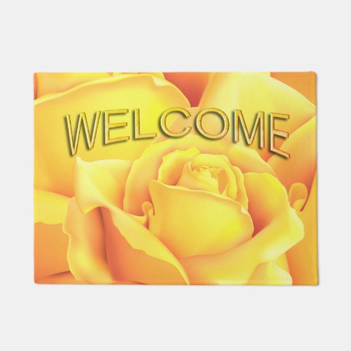 Beautiful Yellow Rose Doormat