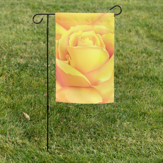 Beautiful Yellow Rose Garden Flag (In SItu)