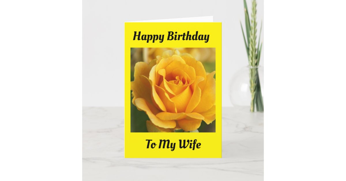 BEAUTIFUL "YELLOW ROSE" HAPPY BIRTHDAY CARD Zazzle