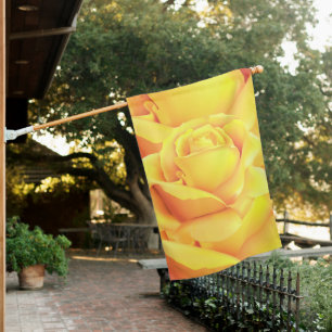 Beautiful Yellow Rose House Flag