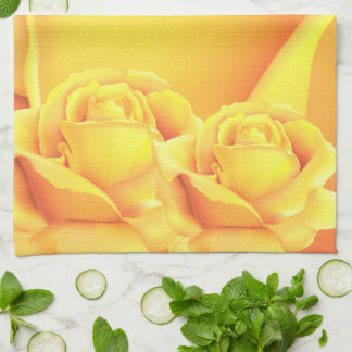 Beautiful Yellow Rose Kitchen Towel