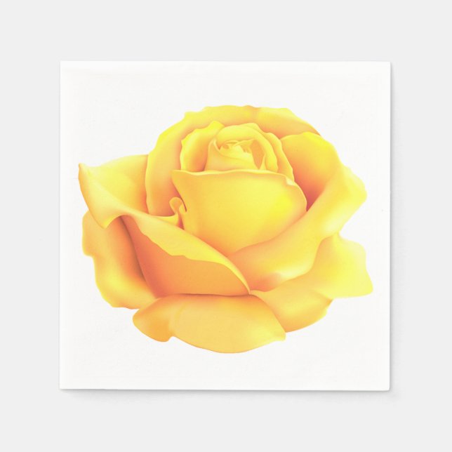 Beautiful Yellow Rose Napkins (Front)