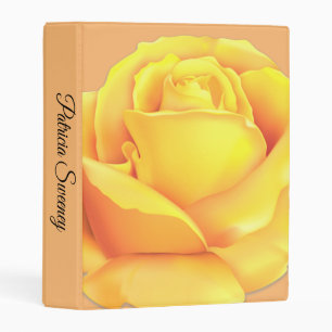 Beautiful Yellow Rose Personal Mini Binder