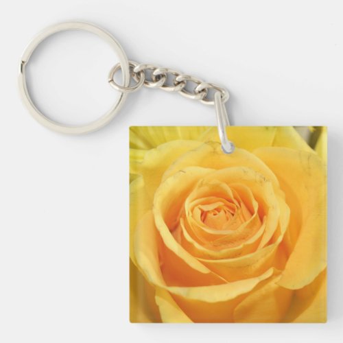 Beautiful Yellow Rose Photography Keychain
