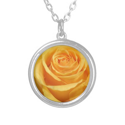 Beautiful Yellow Rose Photography Silver Plated Necklace