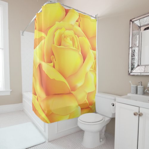 Beautiful Yellow Rose Shower Curtain
