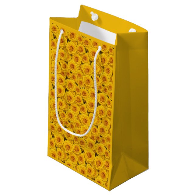 Beautiful Yellow Roses Gift Bag (Front Angled)