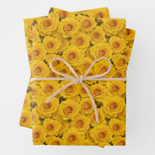 Beautiful Yellow Roses Wrapping Paper Sheets