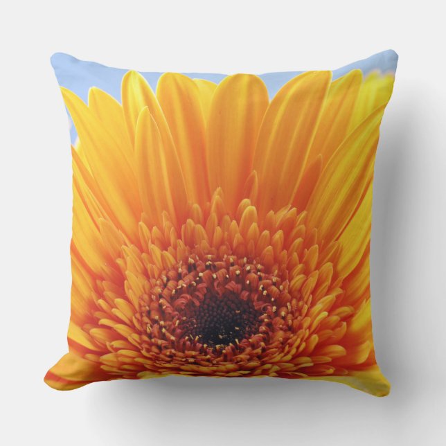 Beautiful Yellow Sunflower Outdoor Pillow (Front)