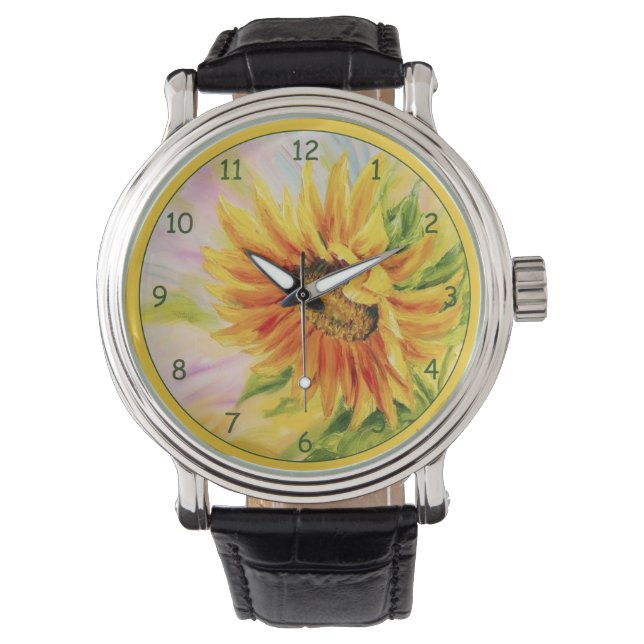 Beautiful Yellow Sunflower Watch (Front)