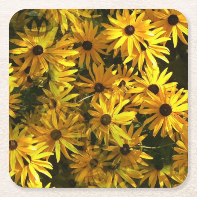 Beautiful Yellow Sunflowers Coaster Set (Front)