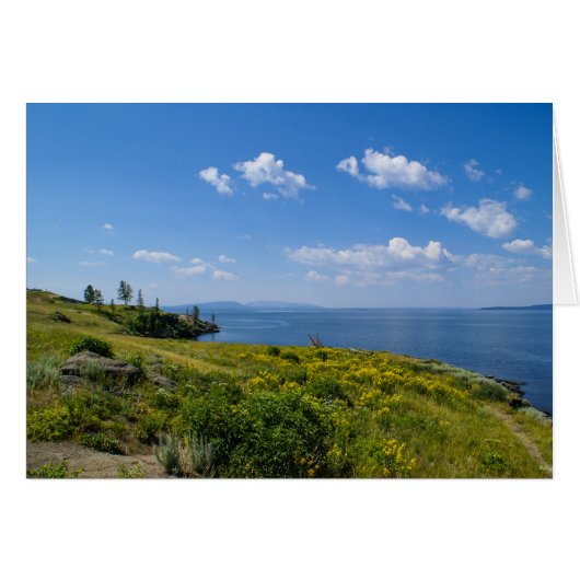 Beautiful Yellowstone Lake Cards (Front Horizontal)