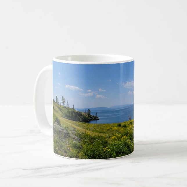Beautiful Yellowstone Lake Coffee Mug (Front Left)
