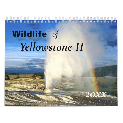 Beautiful Yellowstone Wildlife Calendar