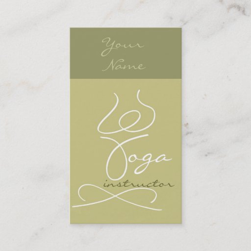Customizable Beautiful Yoga instructor buisnesscard Business Cards