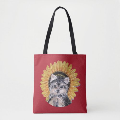 Beautiful Yorkie Dog Tote Bag