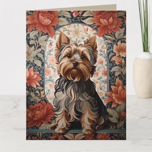 Beautiful Yorkie  Yorkshire Terrier Portrait Card