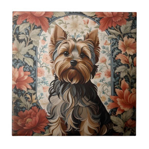 Beautiful Yorkie   Yorkshire Terrier Portrait Ceramic Tile