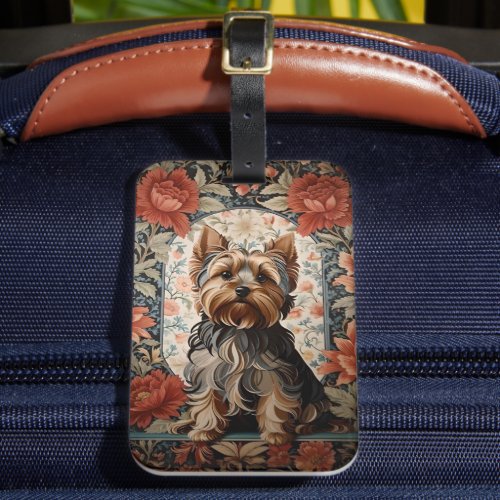 Beautiful Yorkie  Yorkshire Terrier Portrait Luggage Tag