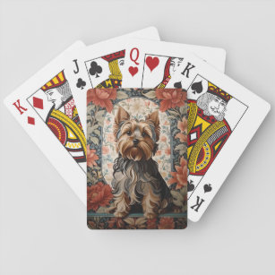 Beautiful Yorkie   Yorkshire Terrier Portrait Playing Cards