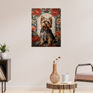 Beautiful Yorkie Yorkshire Terrier Portrait Poster