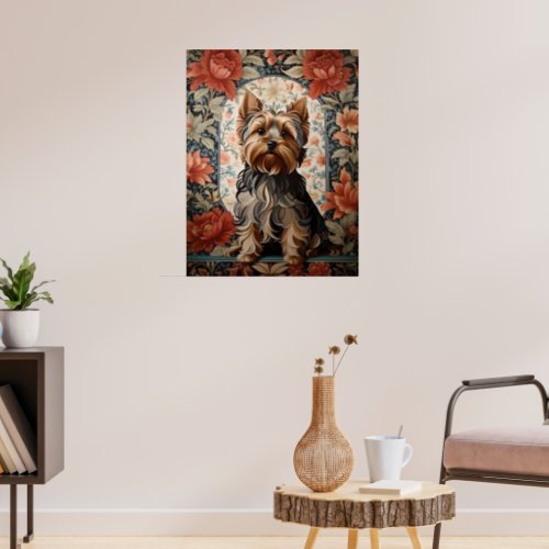 Beautiful Yorkie  Yorkshire Terrier Portrait Poster