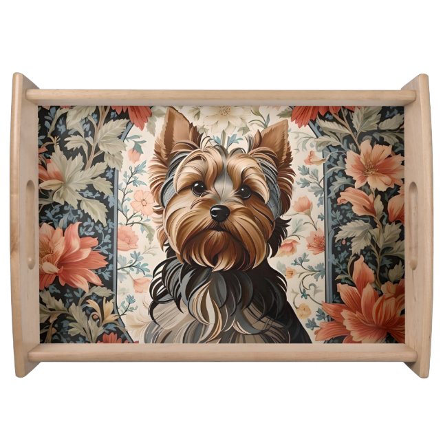 Beautiful Yorkie | Yorkshire Terrier Portrait Serving Tray (Front)