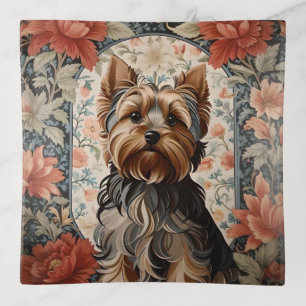 Beautiful Yorkie Yorkshire Terrier Portrait Trinket Tray