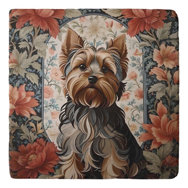 Beautiful Yorkie | Yorkshire Terrier Portrait Trivet (Front)