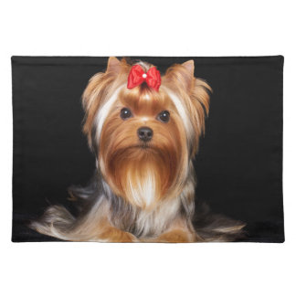 Beautiful Yorkshire Terrier Cloth Placemat