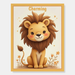 Beautiful Young Lion  Foam Board
