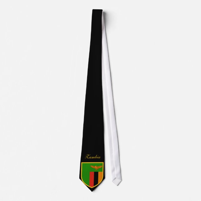 Beautiful Zambia Flag Tie (Front)
