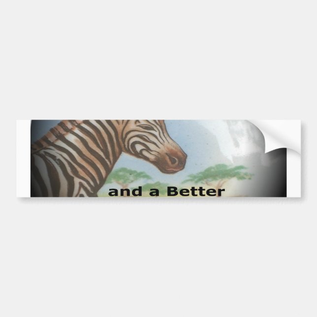 beautiful zebras Customize Product Bumper Sticker (Front)