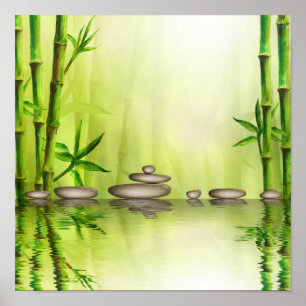 Beautiful Zen Relaxing Spa Illustration Poster