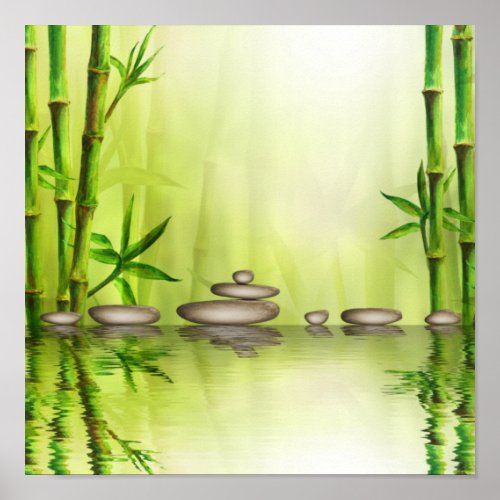 Beautiful Zen Relaxing Spa Illustration Poster